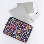 Cartoon Macaron Pattern Print Laptop Sleeve