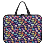 Cartoon Macaron Pattern Print Laptop Sleeve With Handle