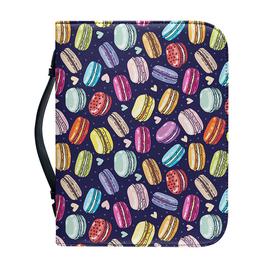 Cartoon Macaron Pattern Print Leather Bible Cover