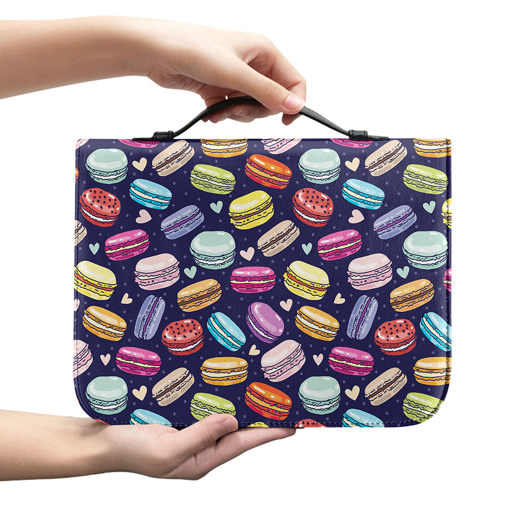 Cartoon Macaron Pattern Print Leather Bible Cover