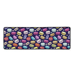 Cartoon Macaron Pattern Print Long Kitchen Mat