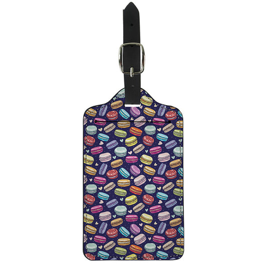 Cartoon Macaron Pattern Print Luggage Tag