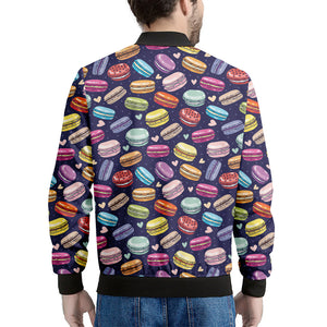 Cartoon Macaron Pattern Print Men's Bomber Jacket