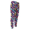 Cartoon Macaron Pattern Print Men's Compression Pants