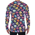 Cartoon Macaron Pattern Print Men's Long Sleeve T-Shirt