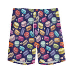 Cartoon Macaron Pattern Print Men's Sports Shorts