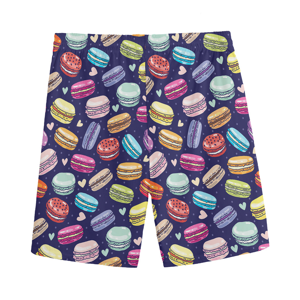Cartoon Macaron Pattern Print Men's Sports Shorts