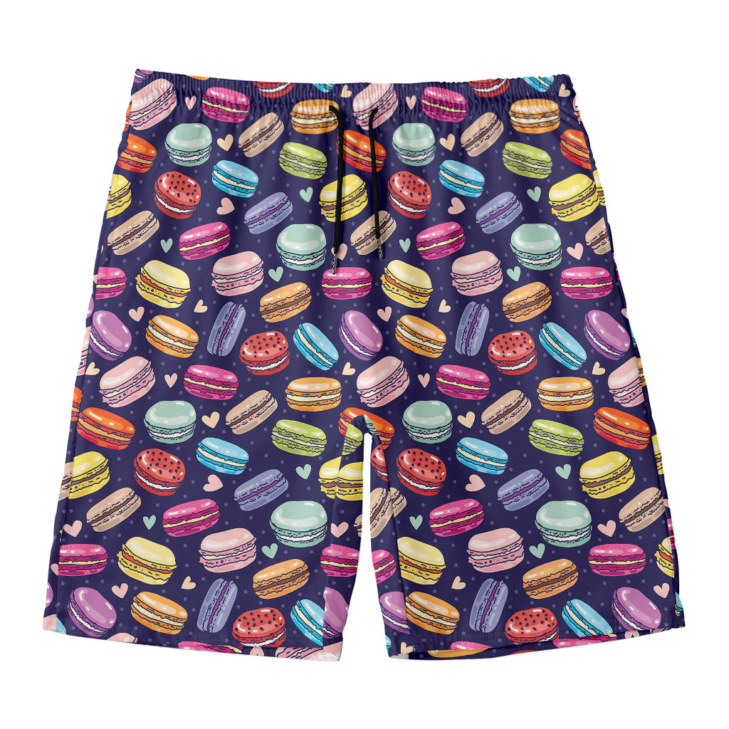 Cartoon Macaron Pattern Print Men's Swim Trunks