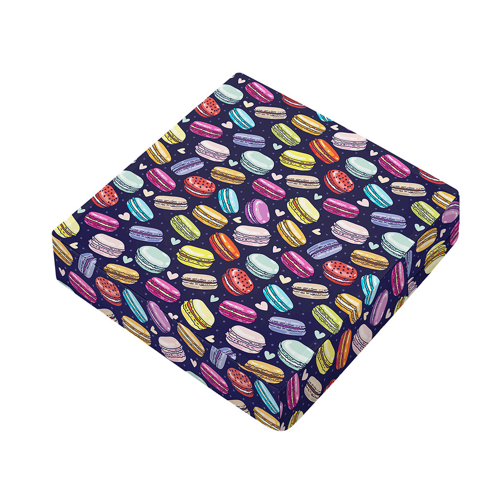 Cartoon Macaron Pattern Print Outdoor Seat Cushion Cover
