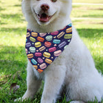 Cartoon Macaron Pattern Print Over The Collar Dog Bandana