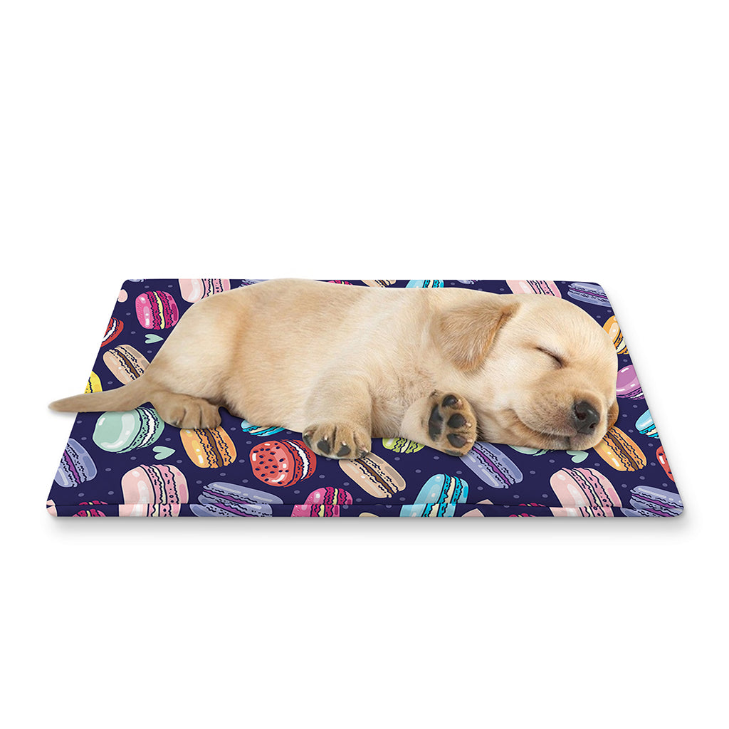 Cartoon Macaron Pattern Print Pet Cooling Mat Cover