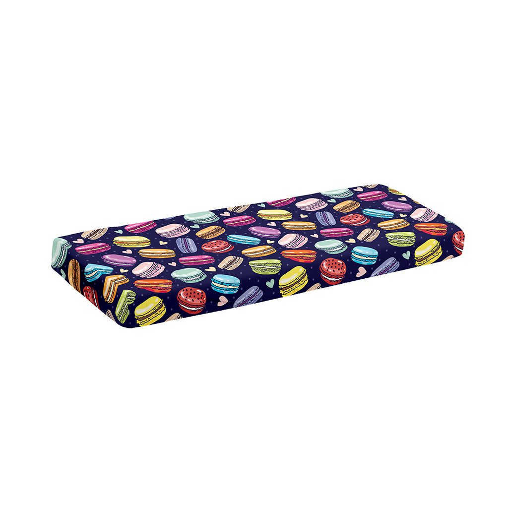 Cartoon Macaron Pattern Print Piano Keyboard Cover