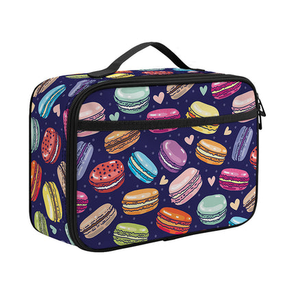 Cartoon Macaron Pattern Print Portable Lunch Bag