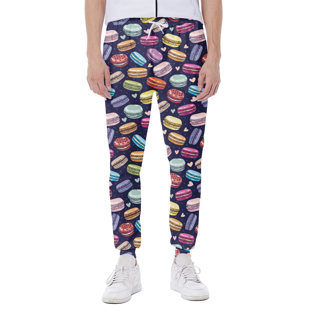 Cartoon Macaron Pattern Print Scuba Joggers