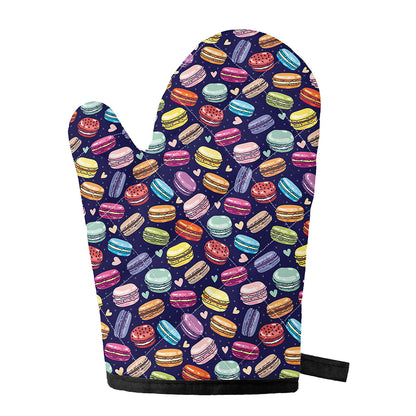 Cartoon Macaron Pattern Print Single Oven Mitt