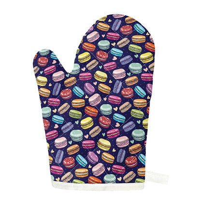 Cartoon Macaron Pattern Print Single Oven Mitt