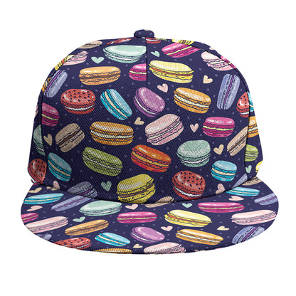 Cartoon Macaron Pattern Print Snapback Cap