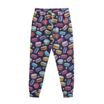 Cartoon Macaron Pattern Print Sweatpants