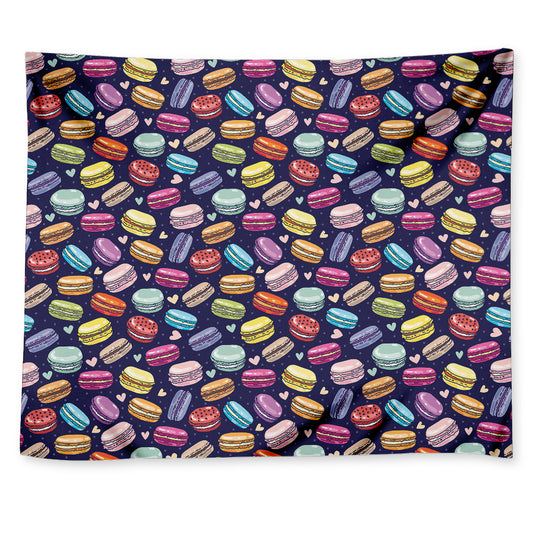 Cartoon Macaron Pattern Print Tapestry