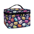 Cartoon Macaron Pattern Print Travel Makeup Bag