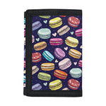 Cartoon Macaron Pattern Print Trifold Wallet