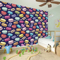 Cartoon Macaron Pattern Print Wall Sticker