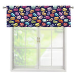 Cartoon Macaron Pattern Print Window Valance