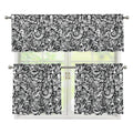 Cartoon Mechanic Pattern Print 3 Piece Kitchen Curtains