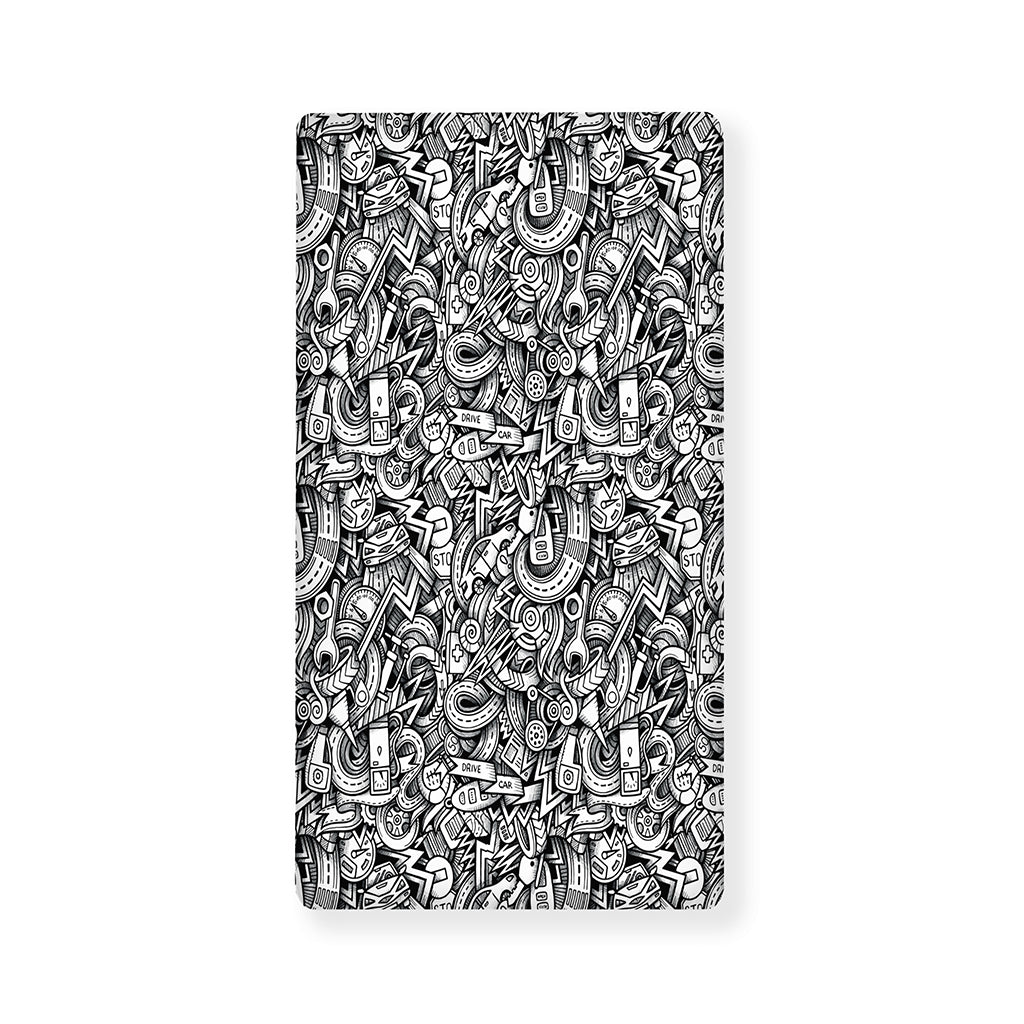Cartoon Mechanic Pattern Print Baby Crib Sheet