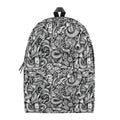 Cartoon Mechanic Pattern Print School Backpack