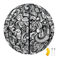 Cartoon Mechanic Pattern Print Basketball