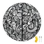 Cartoon Mechanic Pattern Print Basketball