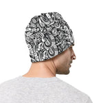 Cartoon Mechanic Pattern Print Beanie