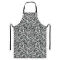 Cartoon Mechanic Pattern Print Bib Apron With Pocket