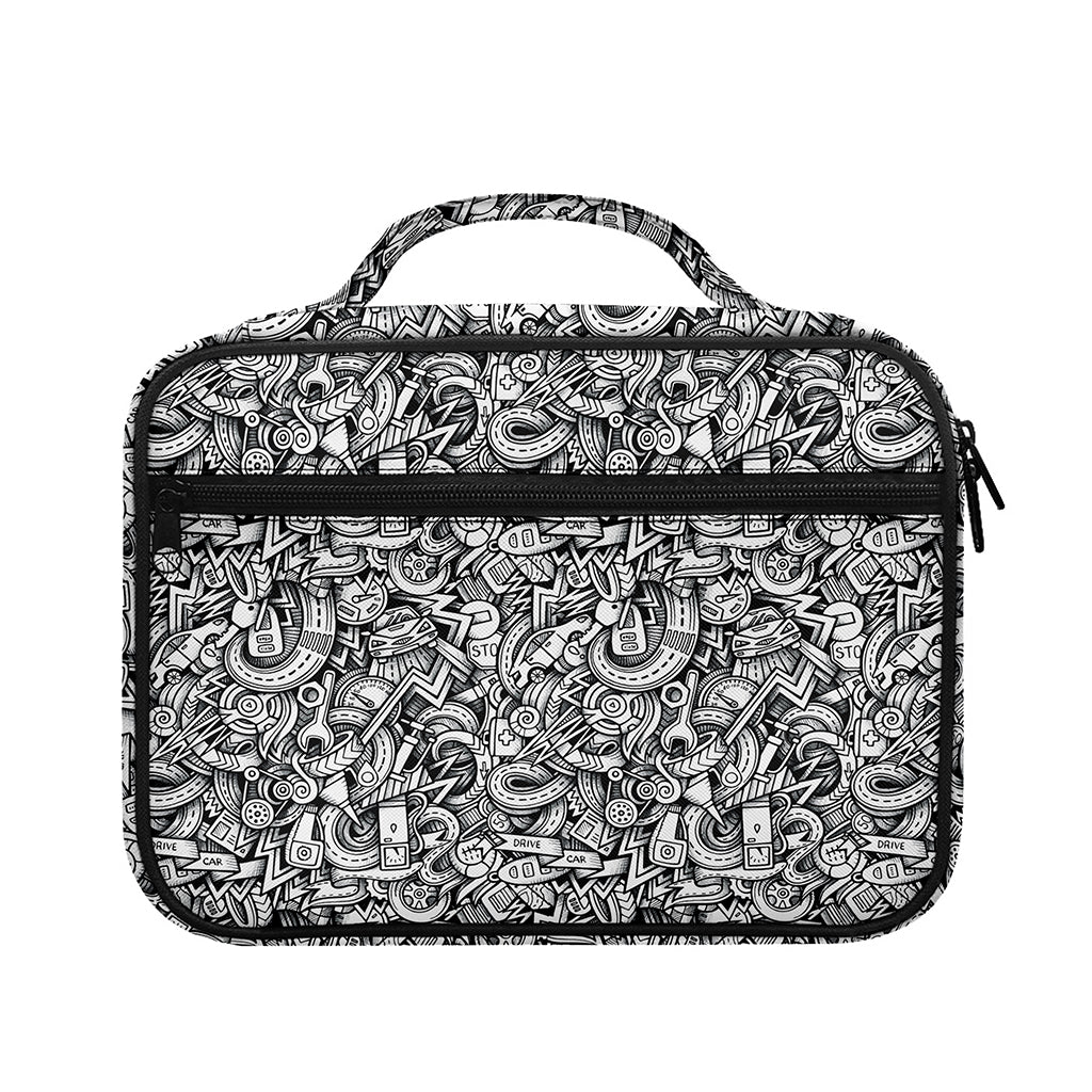 Cartoon Mechanic Pattern Print Briefcase Bible Bag