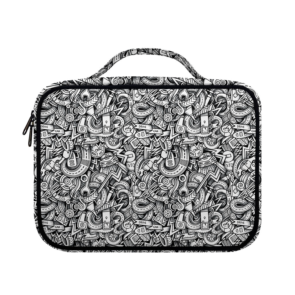Cartoon Mechanic Pattern Print Briefcase Bible Bag