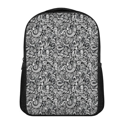 Cartoon Mechanic Pattern Print Casual Backpack