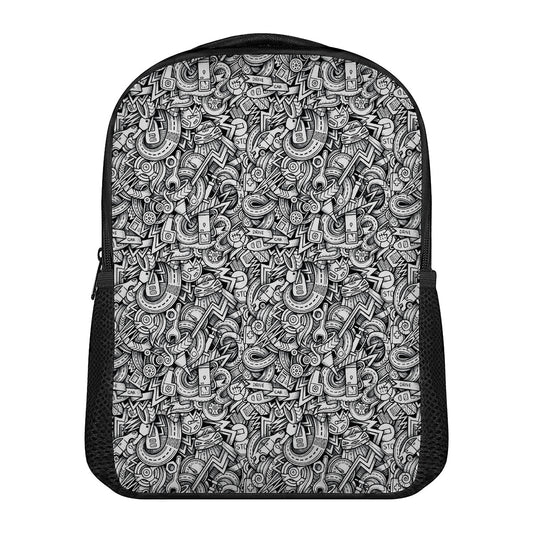 Cartoon Mechanic Pattern Print Casual Backpack