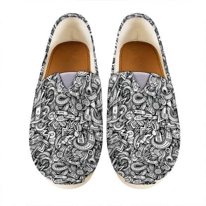 Cartoon Mechanic Pattern Print Casual Shoes