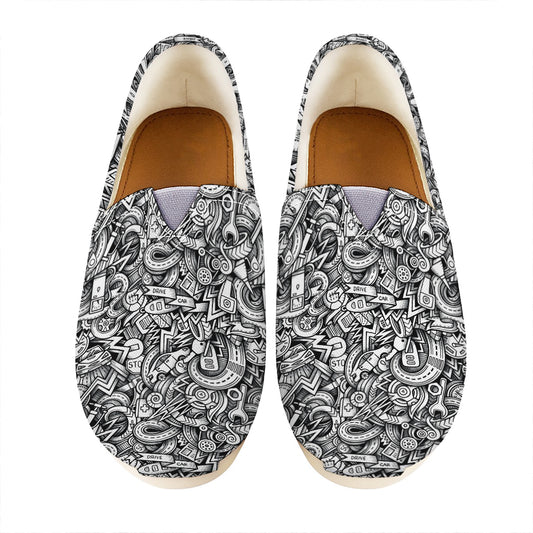 Cartoon Mechanic Pattern Print Casual Shoes