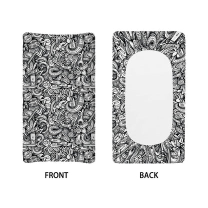 Cartoon Mechanic Pattern Print Changing Pad Cover