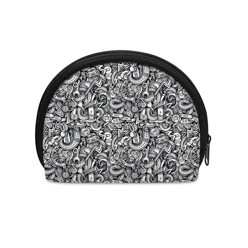 Cartoon Mechanic Pattern Print Coin Purse