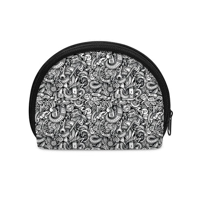 Cartoon Mechanic Pattern Print Coin Purse