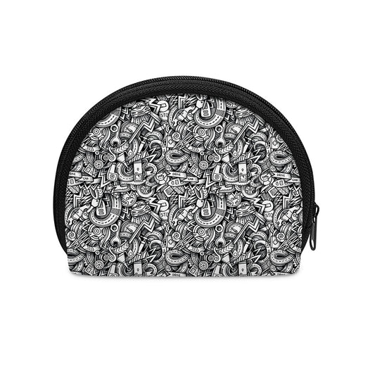 Cartoon Mechanic Pattern Print Coin Purse