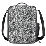 Cartoon Mechanic Pattern Print Crossbody Lunch Bag