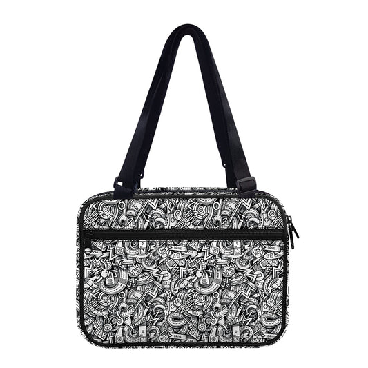 Cartoon Mechanic Pattern Print Double Strap Bible Bag