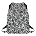 Cartoon Mechanic Pattern Print Drawstring Backpack