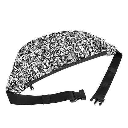 Cartoon Mechanic Pattern Print Fanny Pack