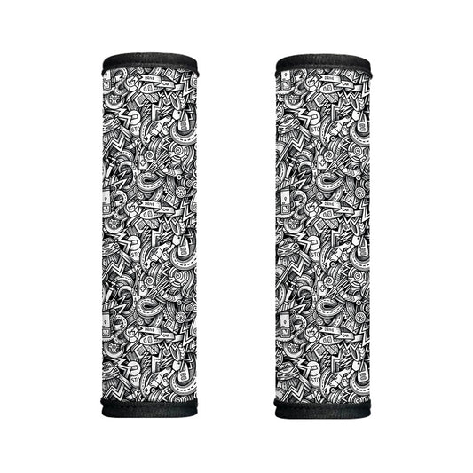 Cartoon Mechanic Pattern Print Handle Covers