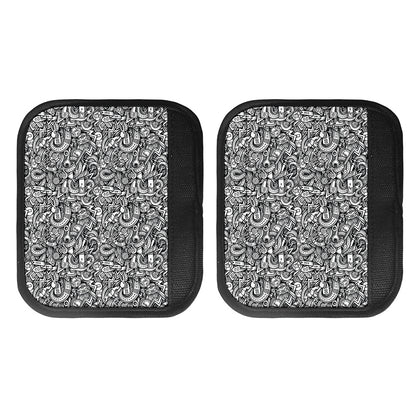 Cartoon Mechanic Pattern Print Handle Covers
